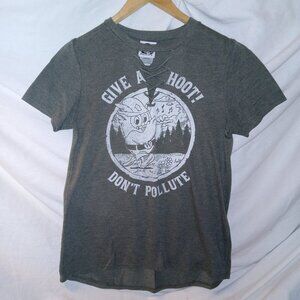 Retro Woodsy Owl Graphic Baby Tee Shirt